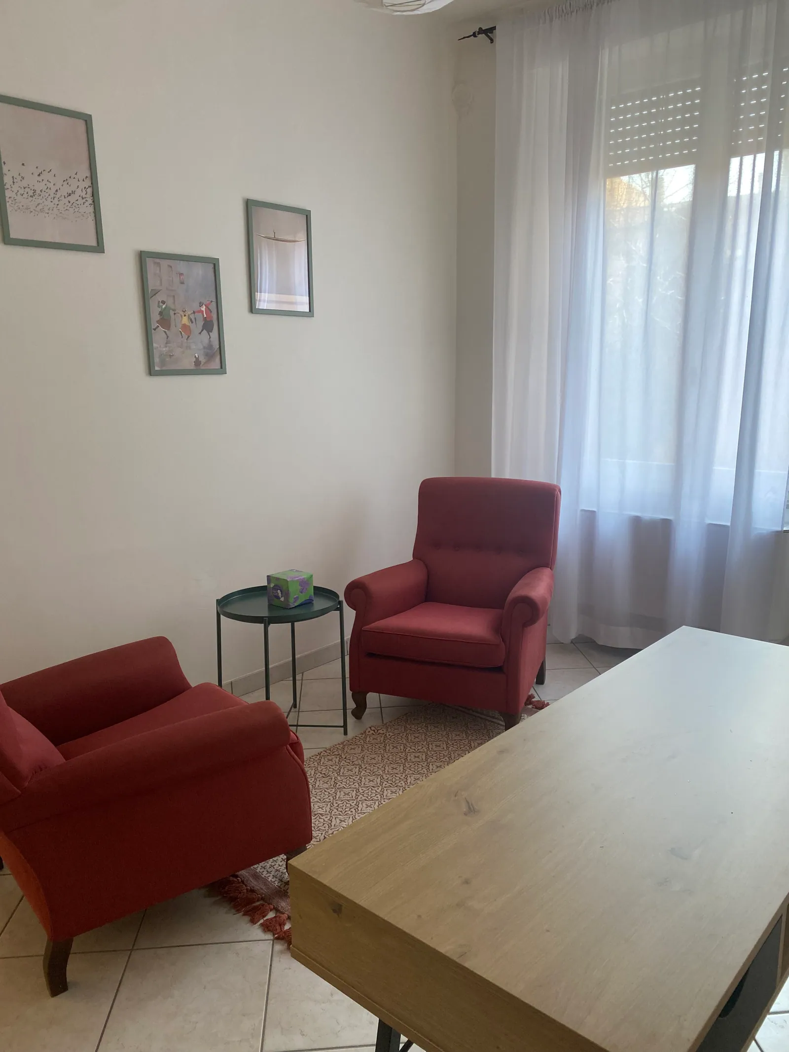 Spazio dello studio di psicoterapia
